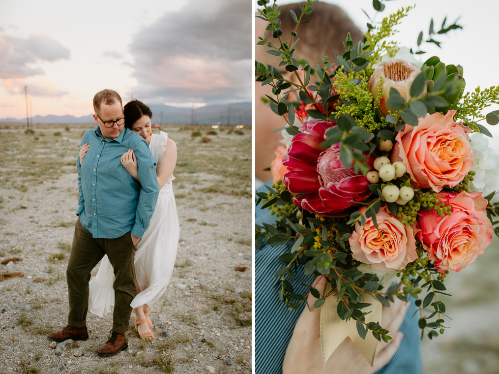 Vibrant Desert Engagement Session in Palm Springs. Adventure wedding and elopement
photography by Wildflower Photo Co.