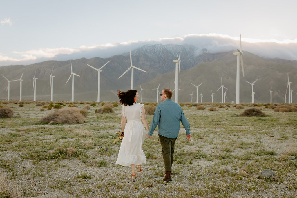 Vibrant Desert Engagement Session in Palm Springs. Adventure wedding and elopement
photography by Wildflower Photo Co.