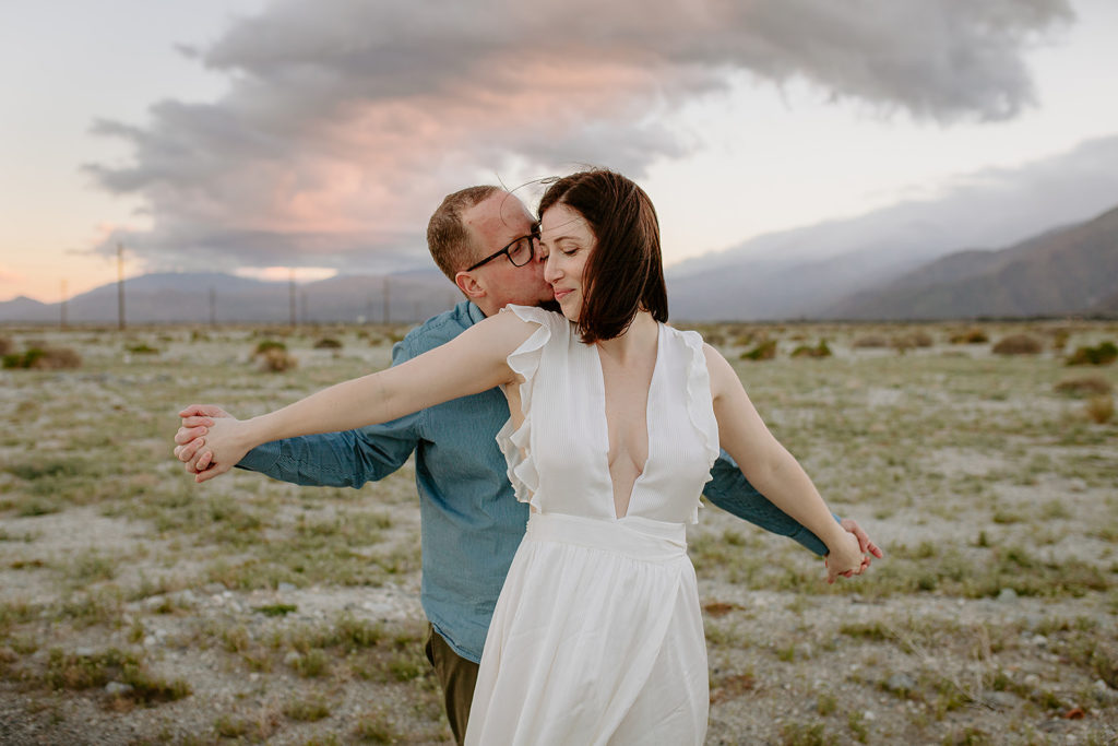 Vibrant Desert Engagement Session in Palm Springs. Adventure wedding and elopement
photography by Wildflower Photo Co.