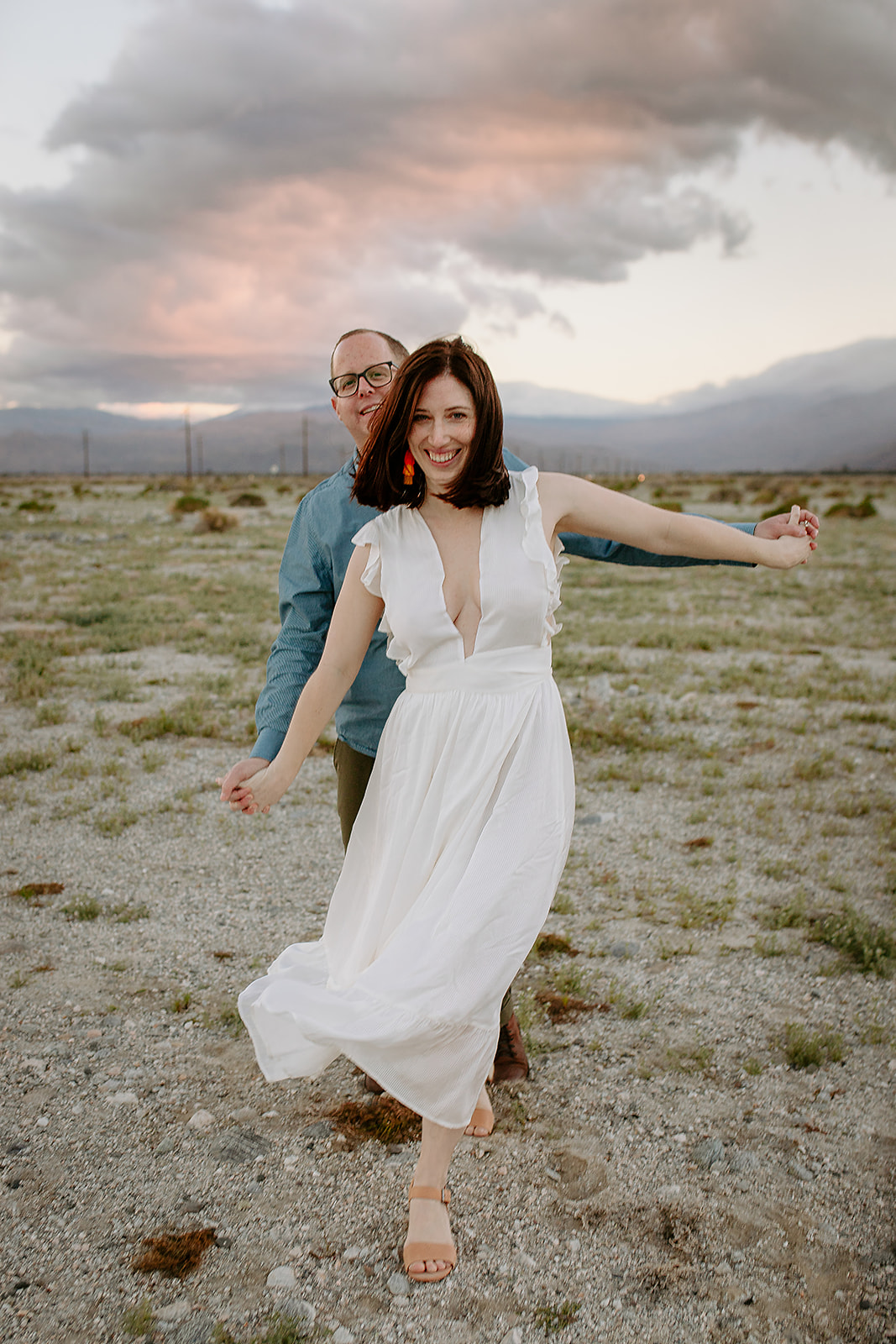 Vibrant Desert Engagement Session in Palm Springs. Adventure wedding and elopement
photography by Wildflower Photo Co.