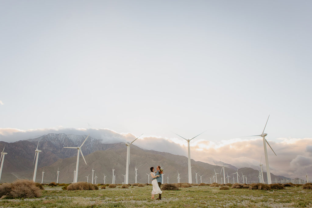 Vibrant Desert Engagement Session in Palm Springs. Adventure wedding and elopement
photography by Wildflower Photo Co.