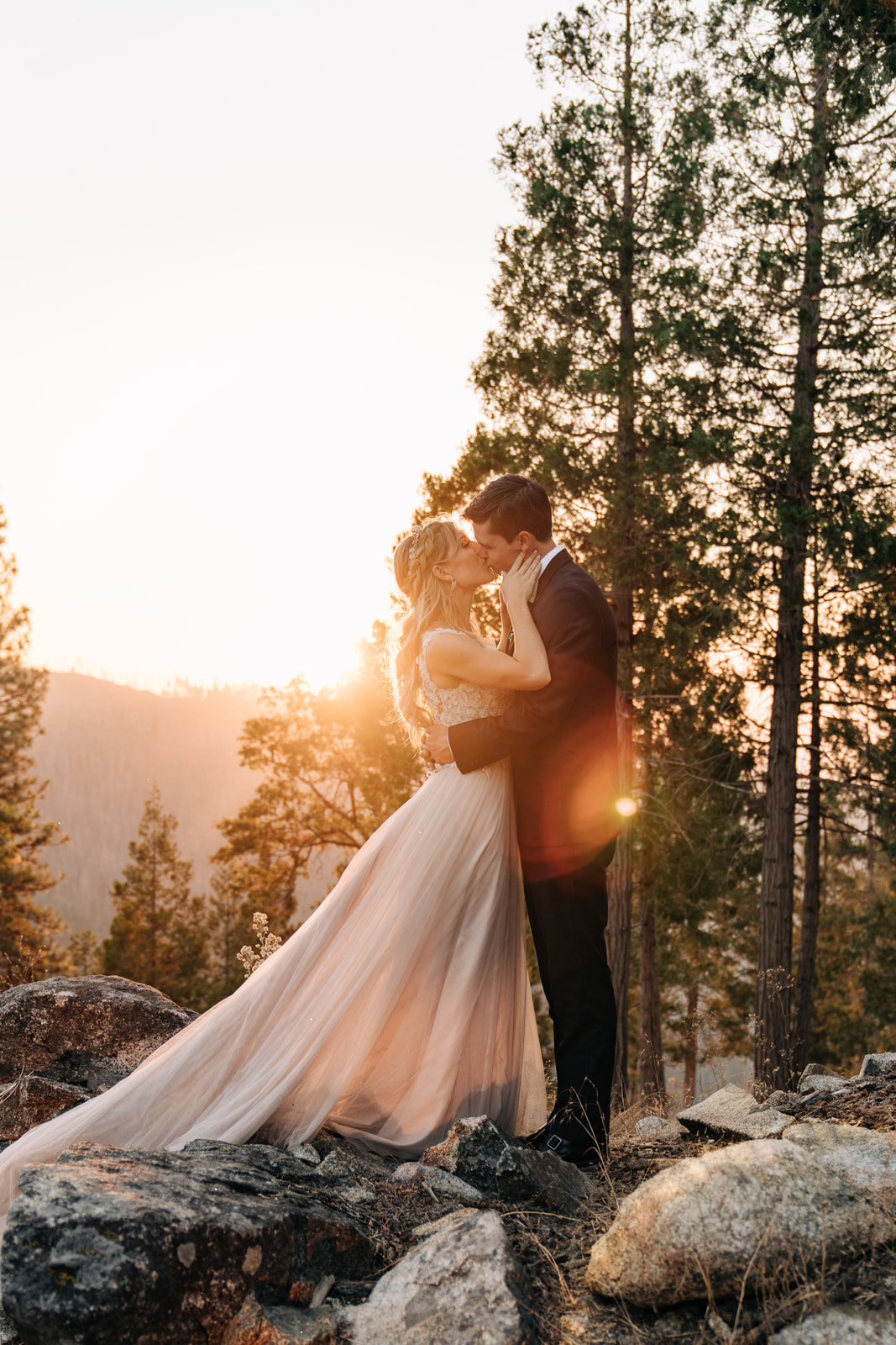 Beautiful lighting for elopement day timeline
