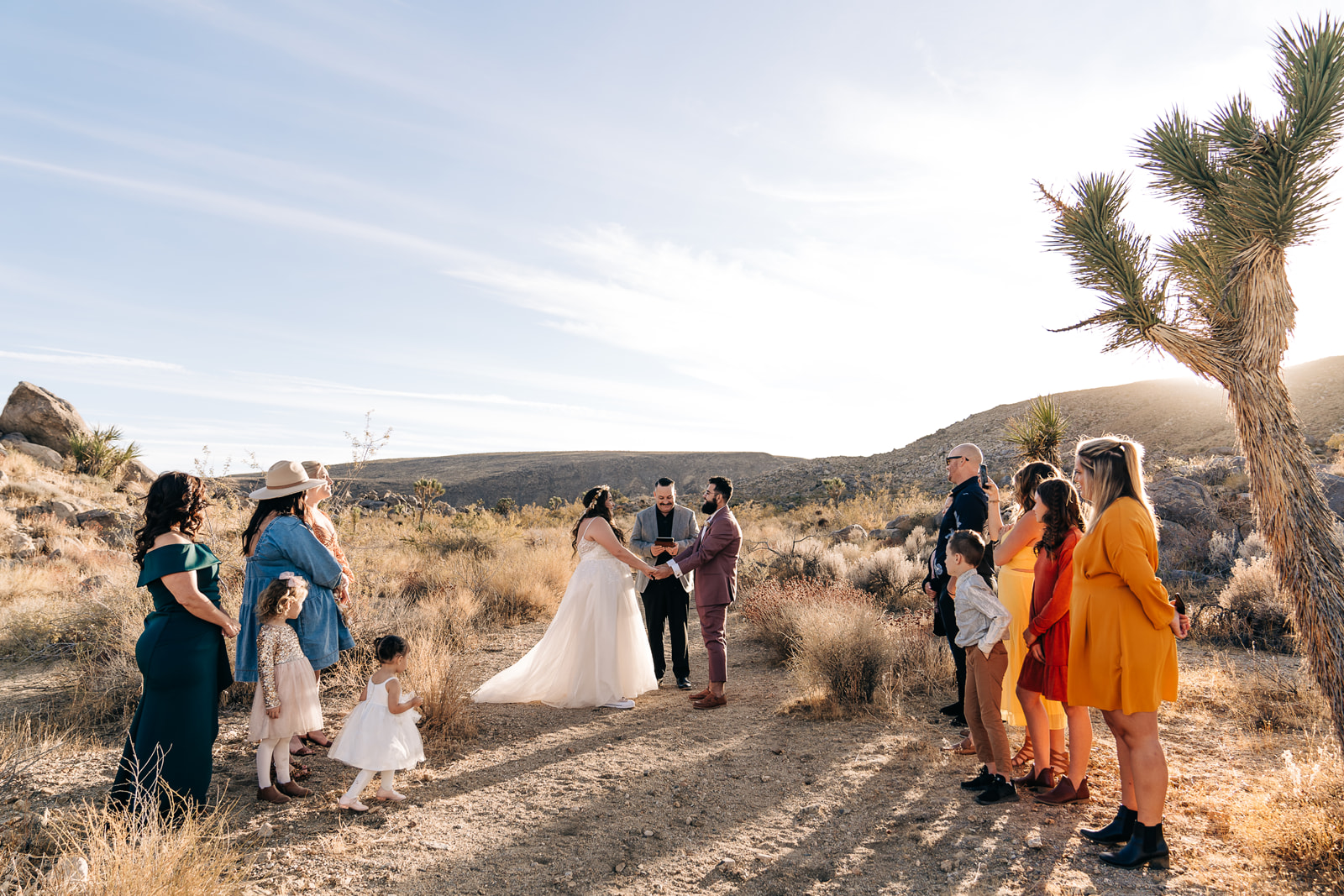 Desert elopement ceremony